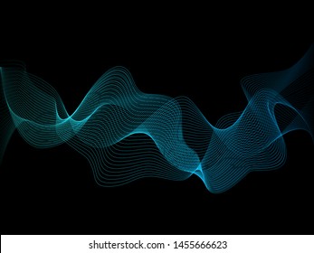 EPS 10 vector. Futuristic colorful background. Backdrop with lines and waves.