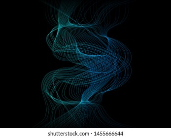 EPS 10 vector. Futuristic colorful background. Backdrop with lines and waves.