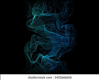 EPS 10 vector. Futuristic colorful background. Backdrop with lines and waves.