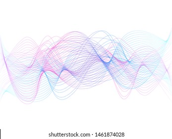 EPS 10 vector. Futuristic colorful background. Backdrop with lines and waves.