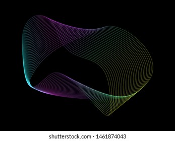 EPS 10 vector. Futuristic colorful background. Backdrop with lines and waves.