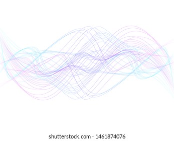 EPS 10 vector. Futuristic colorful background. Backdrop with lines and waves.