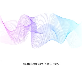 EPS 10 vector. Futuristic colorful background. Backdrop with lines and waves.
