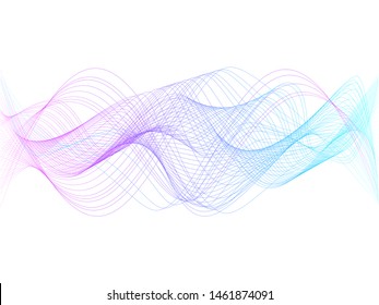 EPS 10 vector. Futuristic colorful background. Backdrop with lines and waves.