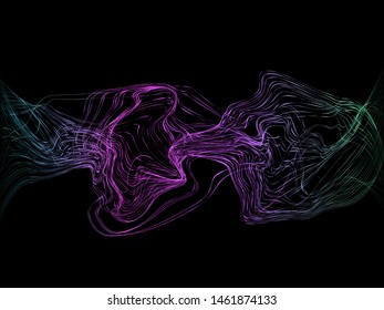 EPS 10 vector. Futuristic colorful background. Backdrop with lines and waves.