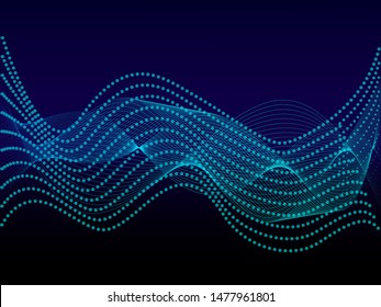 EPS 10 vector. Futuristic colorful background. Backdrop with lines and waves.