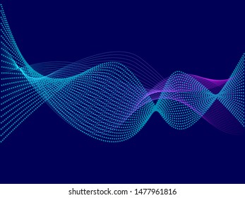 EPS 10 vector. Futuristic colorful background. Backdrop with lines and waves.