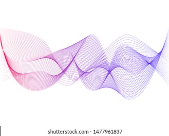 EPS 10 vector. Futuristic colorful background. Backdrop with lines and waves.