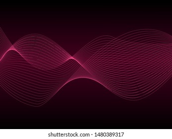 EPS 10 vector. Futuristic colorful background. Backdrop with lines and waves.