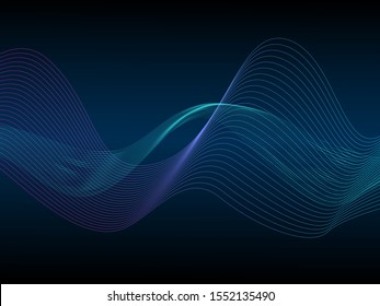 EPS 10 vector. Futuristic colorful background. Backdrop with lines and waves.