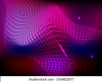 EPS 10 vector. Futuristic colorful background. Backdrop with lines and waves.