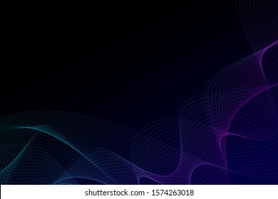 EPS 10 vector. Futuristic colorful background. Backdrop with lines and waves.