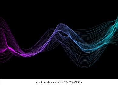 EPS 10 vector. Futuristic colorful background. Backdrop with lines and waves.