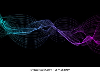 EPS 10 vector. Futuristic colorful background. Backdrop with lines and waves.