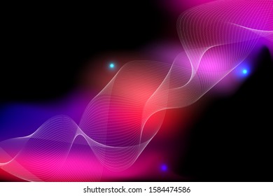 EPS 10 vector. Futuristic colorful background. Backdrop with lines and waves.