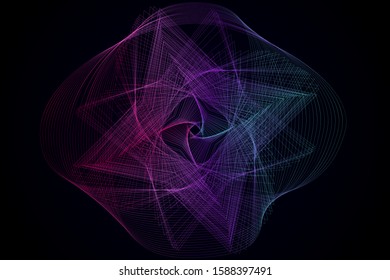 EPS 10 vector. Futuristic colorful background. Backdrop with lines and waves.