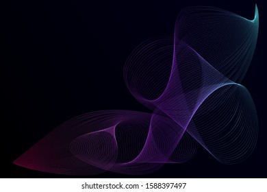 EPS 10 vector. Futuristic colorful background. Backdrop with lines and waves.