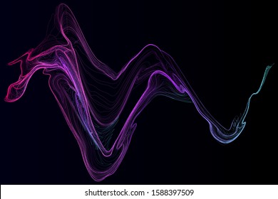 EPS 10 vector. Futuristic colorful background. Backdrop with lines and waves.