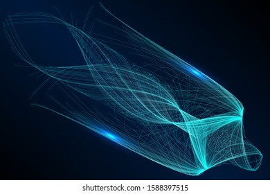 EPS 10 vector. Futuristic colorful background. Backdrop with lines and waves.