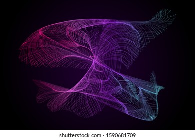EPS 10 vector. Futuristic colorful background. Backdrop with lines and waves.