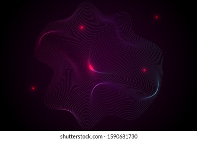 EPS 10 vector. Futuristic colorful background. Backdrop with lines and waves.