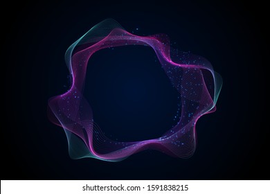EPS 10 vector. Futuristic colorful background. Backdrop with lines and waves.
