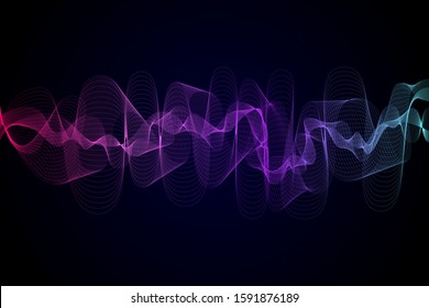 EPS 10 vector. Futuristic colorful background. Backdrop with lines and waves.