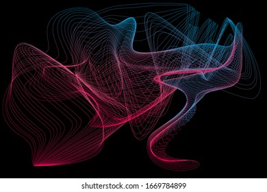 EPS 10 vector. Futuristic colorful background. Backdrop with lines and waves.