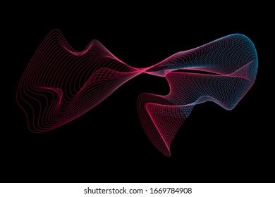 EPS 10 vector. Futuristic colorful background. Backdrop with lines and waves.