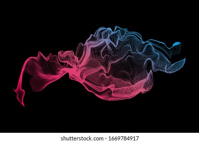 EPS 10 vector. Futuristic colorful background. Backdrop with lines and waves.