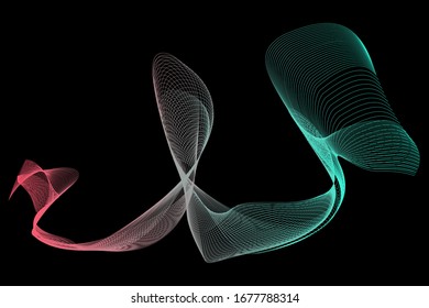 EPS 10 vector. Futuristic colorful background. Backdrop with lines and waves.