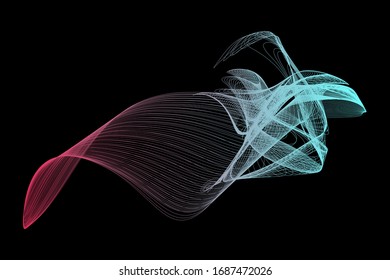 EPS 10 vector. Futuristic colorful background. Backdrop with lines and waves.