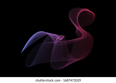 EPS 10 vector. Futuristic colorful background. Backdrop with lines and waves.
