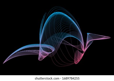 EPS10-Vektorillustration. Futuristische bunter Hintergrund. Hintergrund mit Linien und Wellen.	