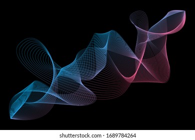 EPS 10 vector. Futuristic colorful background. Backdrop with lines and waves.	