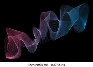 EPS 10 vector. Futuristic colorful background. Backdrop with lines and waves.	