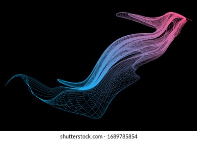 EPS 10 vector. Futuristic colorful background. Backdrop with lines and waves.