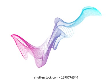 EPS 10 vector. Futuristic colorful background. Backdrop with lines and waves.