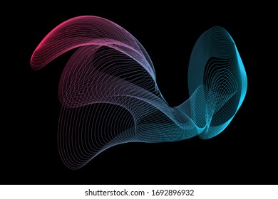 EPS 10 vector. Futuristic colorful background. Backdrop with lines and waves.