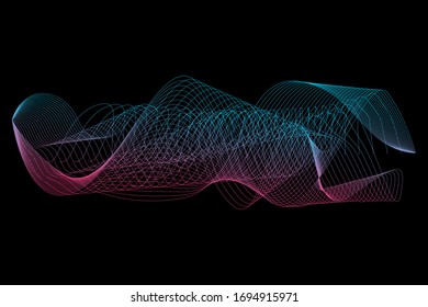 EPS 10 vector. Futuristic colorful background. Backdrop with lines and waves.