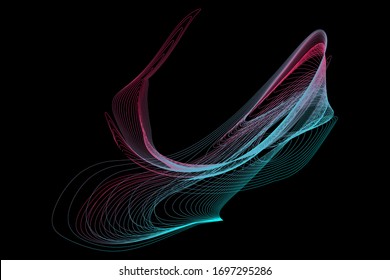 EPS 10 vector. Futuristic colorful background. Backdrop with lines and waves.	