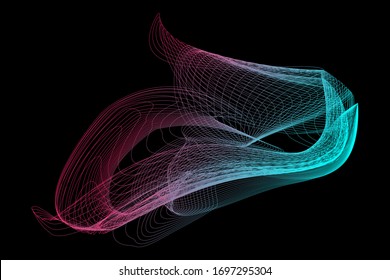 EPS 10 vector. Futuristic colorful background. Backdrop with lines and waves.	