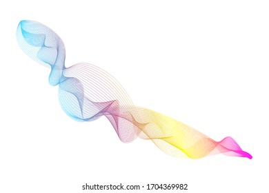 EPS 10 vector. Futuristic colorful background. Backdrop with lines and waves.	
