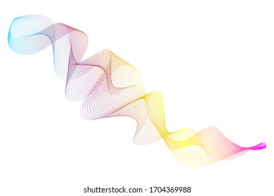 EPS 10 vector. Futuristic colorful background. Backdrop with lines and waves.	