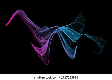 EPS 10 vector. Futuristic colorful background. Backdrop with lines and waves.