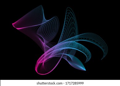 EPS 10 vector. Futuristic colorful background. Backdrop with lines and waves.