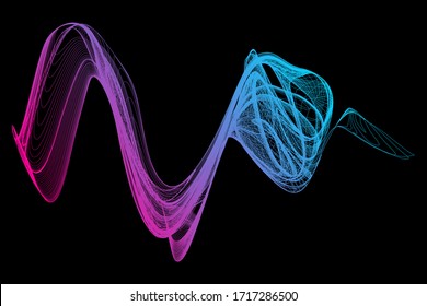 EPS 10 vector. Futuristic colorful background. Backdrop with lines and waves.