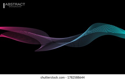 Eps 10 vector. futuristic colorful background. backdrop with lines and waves.