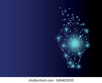 EPS 10 vector. Futuristic design. Triangles and lines - technological concept.