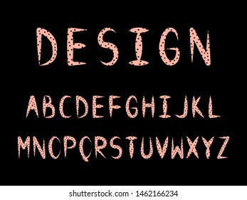 EPS 10 vector. Good beige font with dots.